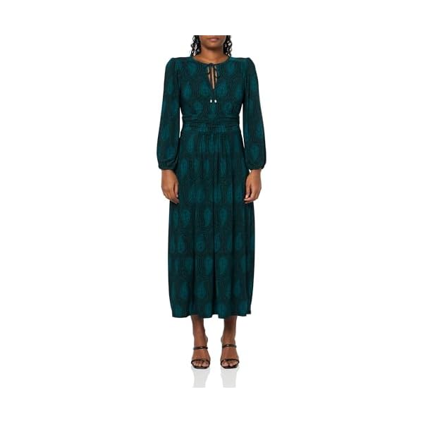 Womens Ruched-Waist Maxi Dress